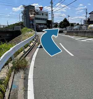 JR東海道本線「二川」駅から当院までの道順４